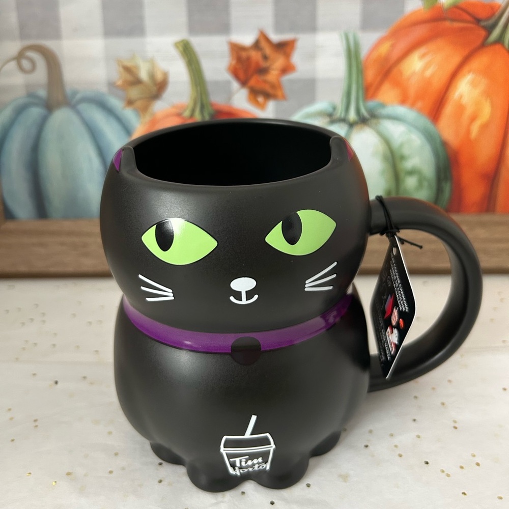 Tim Hortons Colour Changing Cat Mug 2025 Halloween Limited Edition Collectible